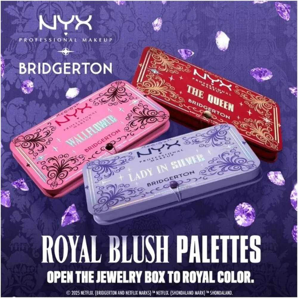 NYX Limited Edition Bridgerton Lady In Silver Buttermelt Blush Palette 2 Pack